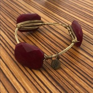 Bourbon and Bowties Garnet and Gold Bracelet